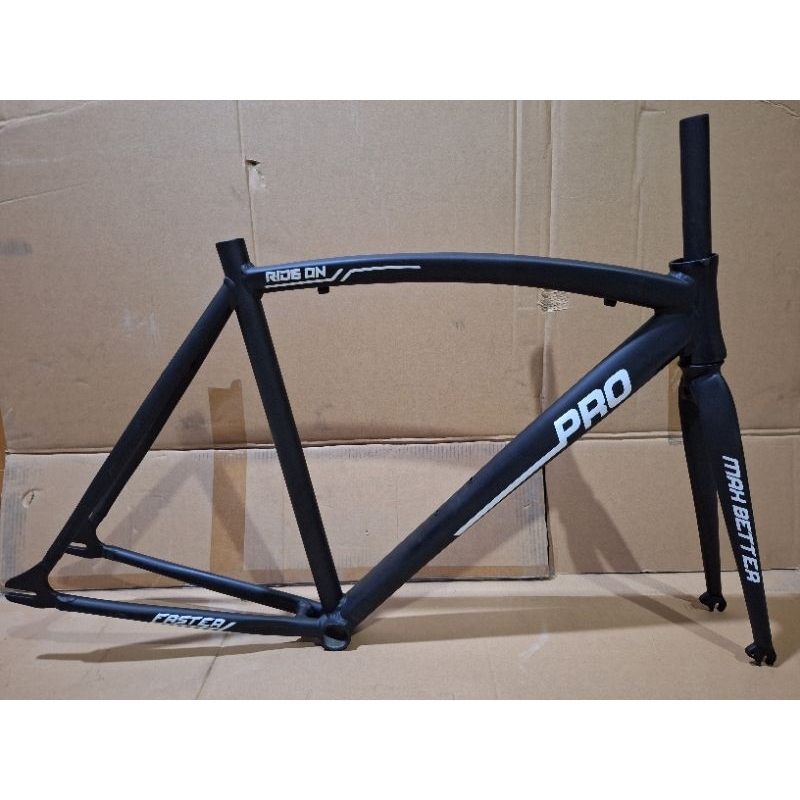 Jual Frame Set Fixie PRO Curve Ride On Alloy Hitam | Shopee Indonesia