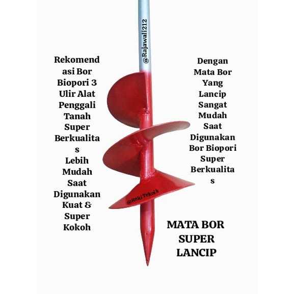 Jual BOR / Biopori Bor Tanah Manual /Bor Pembuatan Lubang Tanah ...