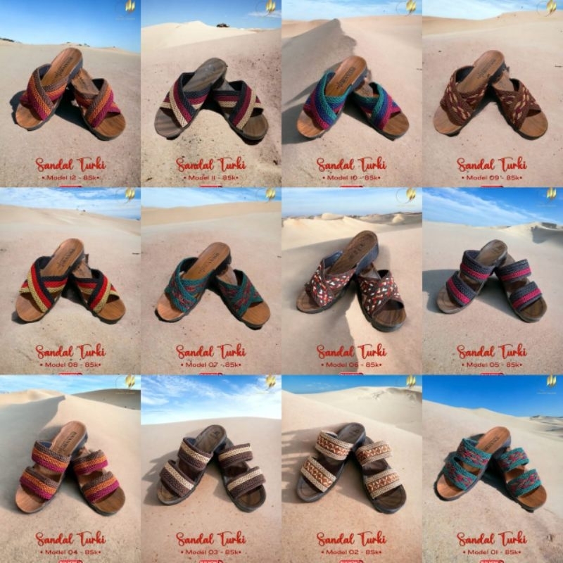 Jual Sendal turkey/sandal turky perempuan/sendal arab/sepatu arab ...