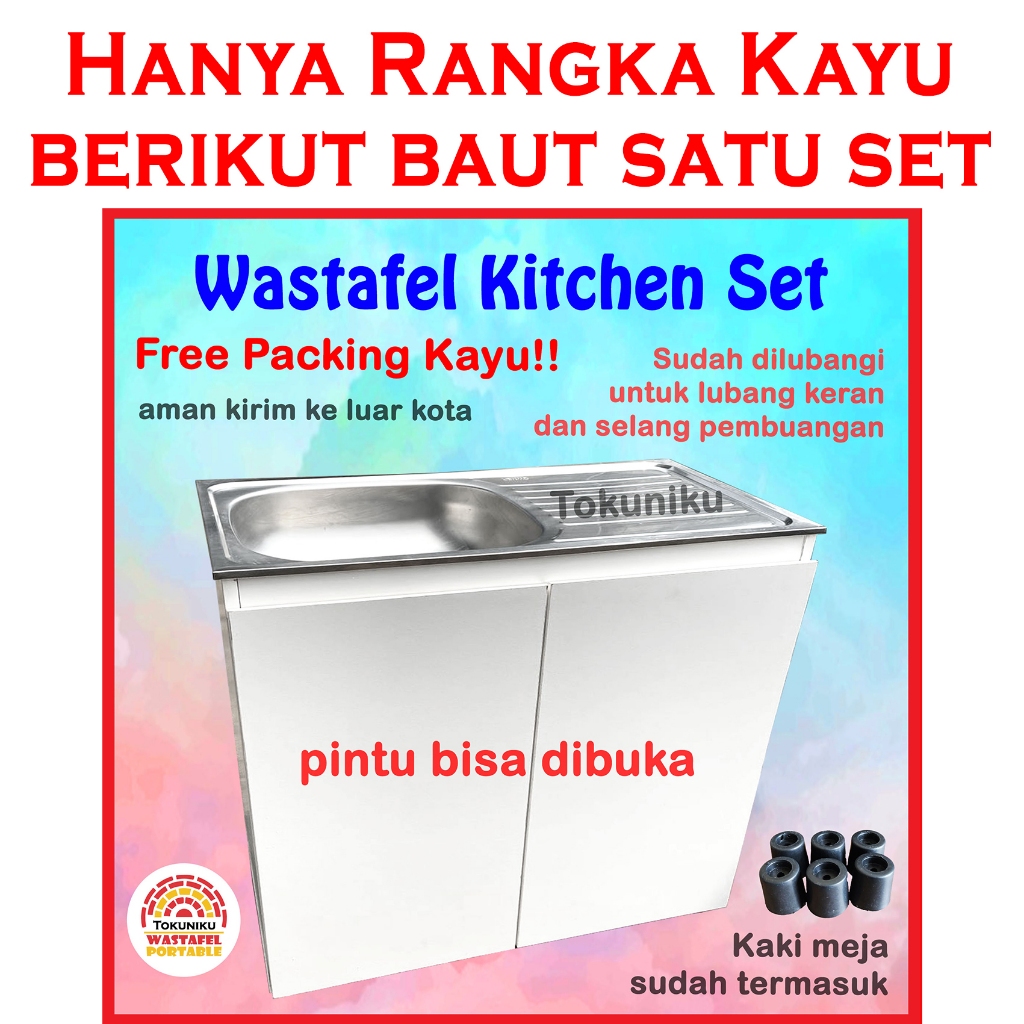 Hanya Rangka - Wastafel Kitchen Set 75cm