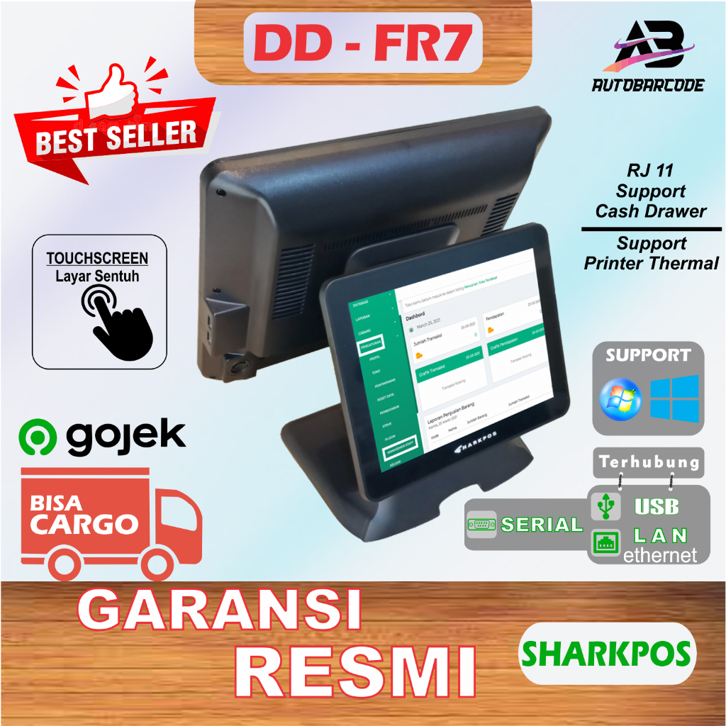 Jual Mesin Kasir All In One Dual Display Single Sharkpos Fr Core I Pos Dekstop Rf