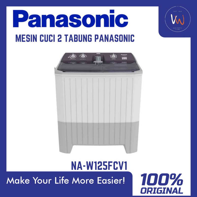 Jual Mesin Cuci Panasonic 2 Tabung NA-W125FCV1 / Mesin Cuci Panasonic ...