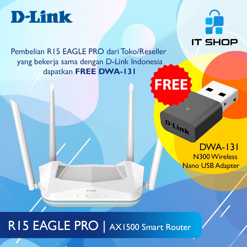 Jual D-Link Mesh EAGLE PRO AI AX1500 Smart Router R15 | Shopee Indonesia