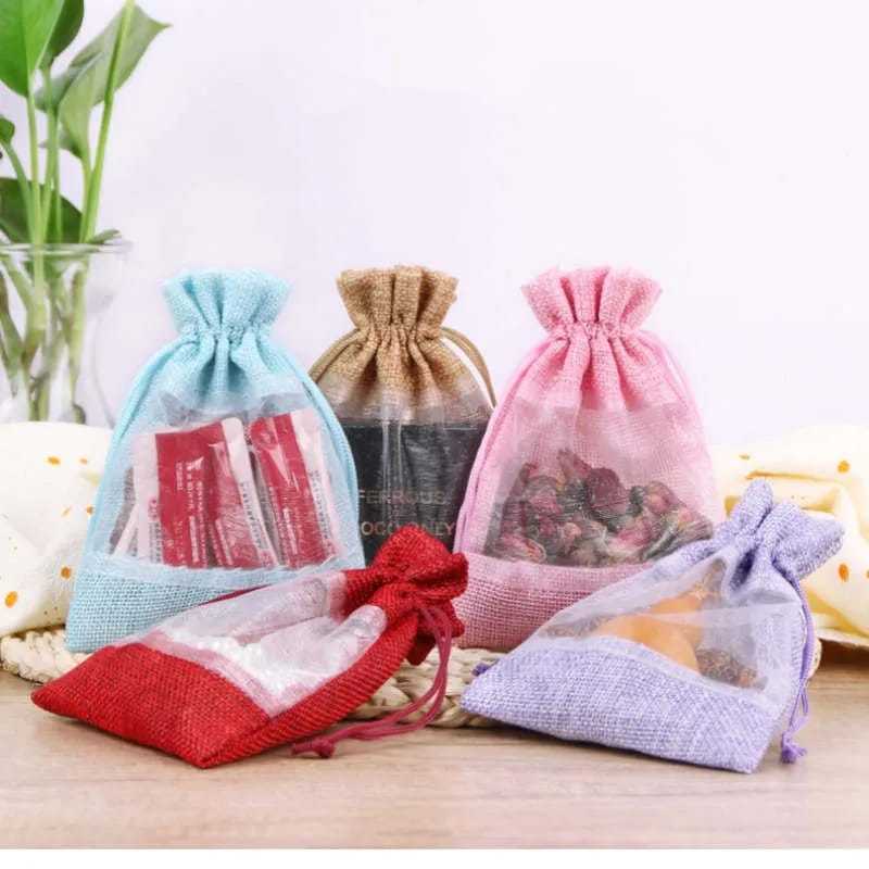 Jual Pouch Serut Tile Transparant Souvenir Wedding Bag Pouch Serut