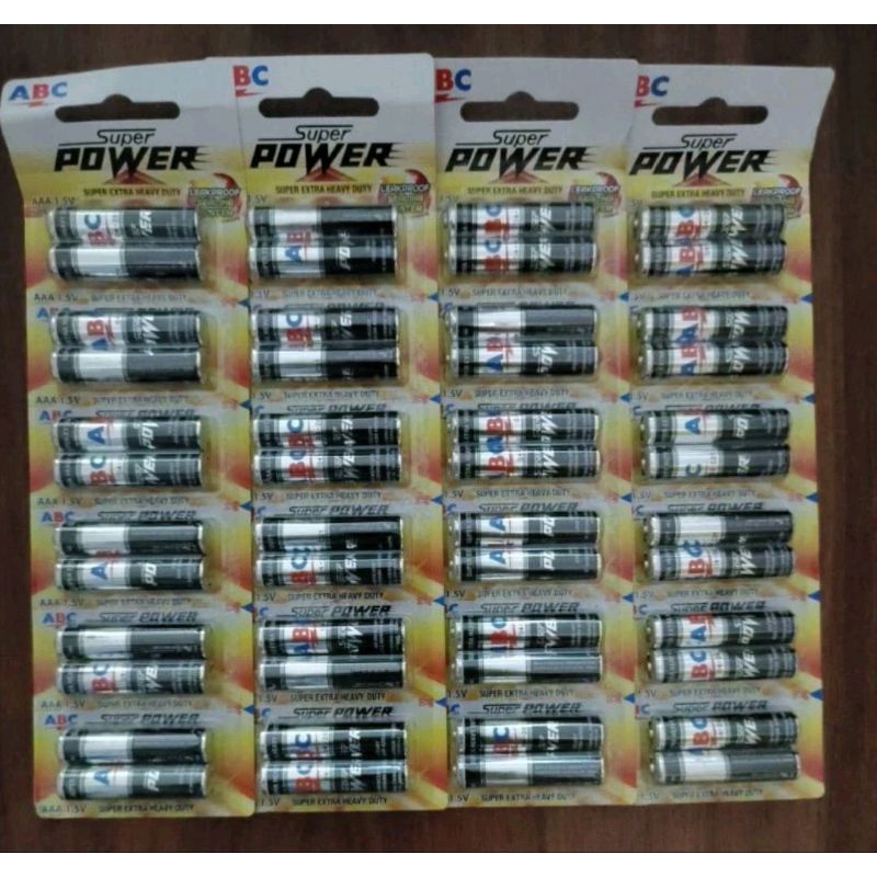 Jual BATERAI ABC SUPER POWER AAA / A3 / R3 [ 1 RENTENG = 12 Pcs ...