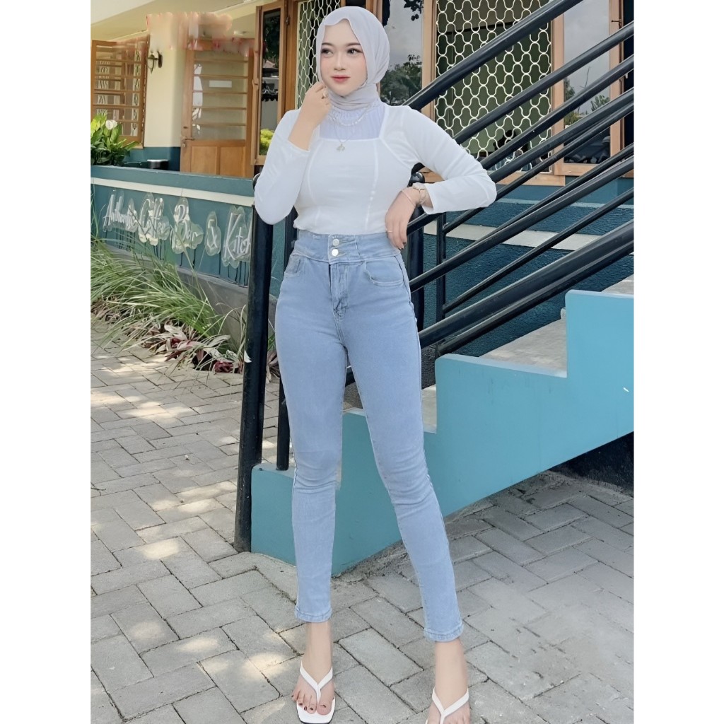 Jual Celana Jeans Wanita Highwaist Boyfriend Silang Belakanag Shopee