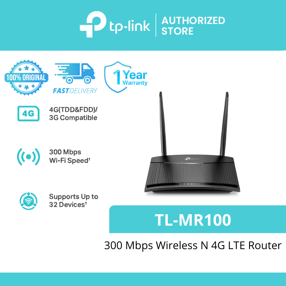 Jual TP Link TL-MR100 4G pembagi WiFi pembagi N300 mendukung plug dan ...