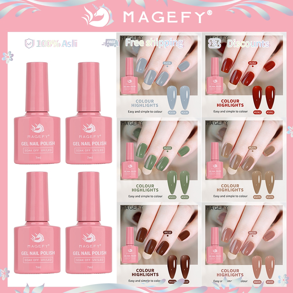 Jual MAGEFY Kutek Gel Uv Led Gel Polish Soak Off Kuteks Gel Nail Polish