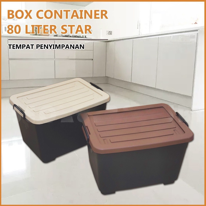 Jual Joeragan Lapakbox Container Star Liter Dan Liter Roda Kontainer Plastik Coklat