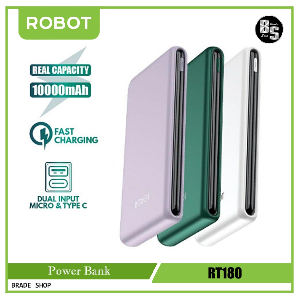 Jual Power Bank Robot Rt Mah Dual Input Lightweight Shopee