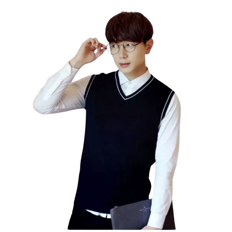 Jual by One Style Rompi Rajut Pria Korean Style Rompi rajut polos