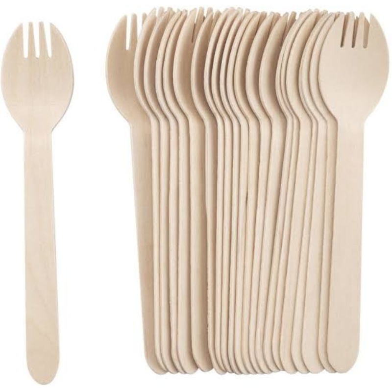 Jual Gase Kayu FOODGRADE DISPOSABLE Wooden Spork Qty 100pcs Shopee
