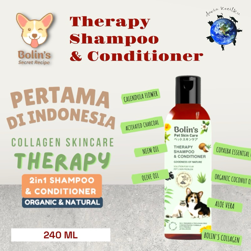 Jual Bolin's Pet Theraphy Shampoo & Conditioner Shampoo Anti Jamur