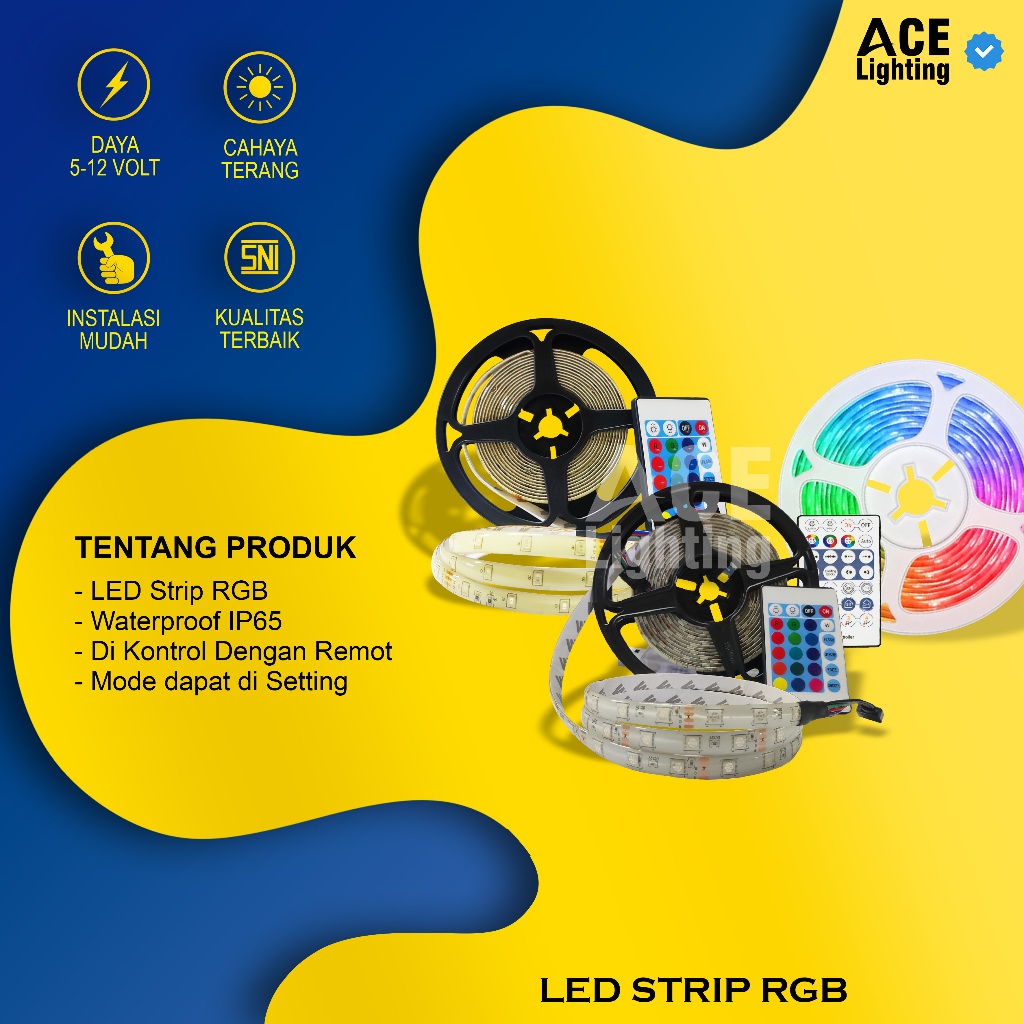 Jual Lampu LED strip smart light RGB usb kontrol remote Waterproof IP65 ...