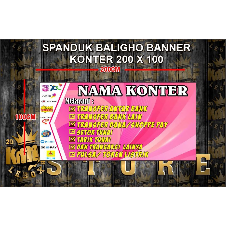 Jual SPANDUK BALIGHO BANNER MURAH UNTUK KONTER 2X1 | Shopee Indonesia