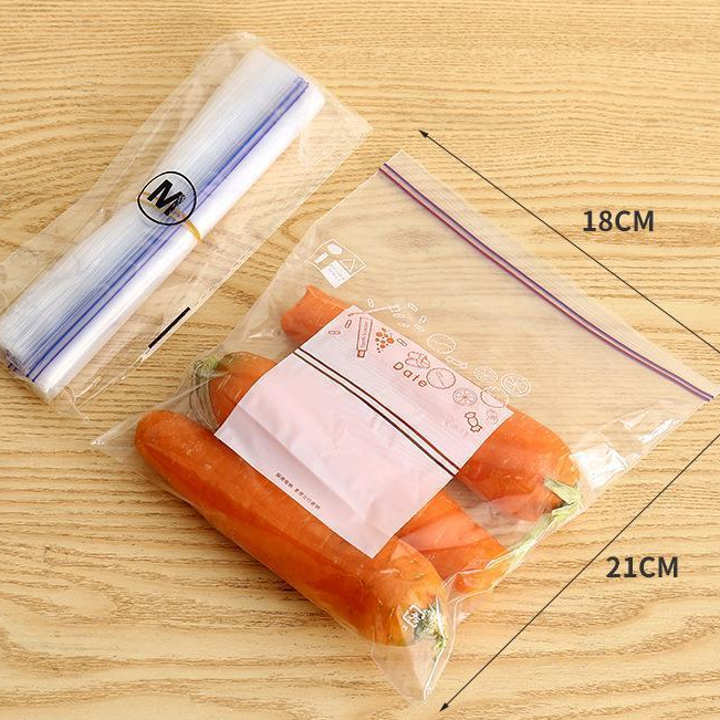 Jual Plastik Ziplock Sayuran Reusable Fresh Bag Kantong Kulkas Penyimpanan Makanan Food Grade 8537