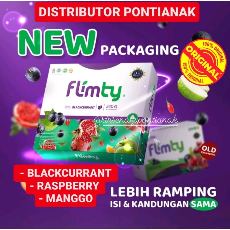 Jual [𝐓𝐄𝐑𝐋𝐀𝐑𝐈𝐒] FLIMTY FIBER ORIGINAL isi 16 Sachet Rasa Blackcurrant ...
