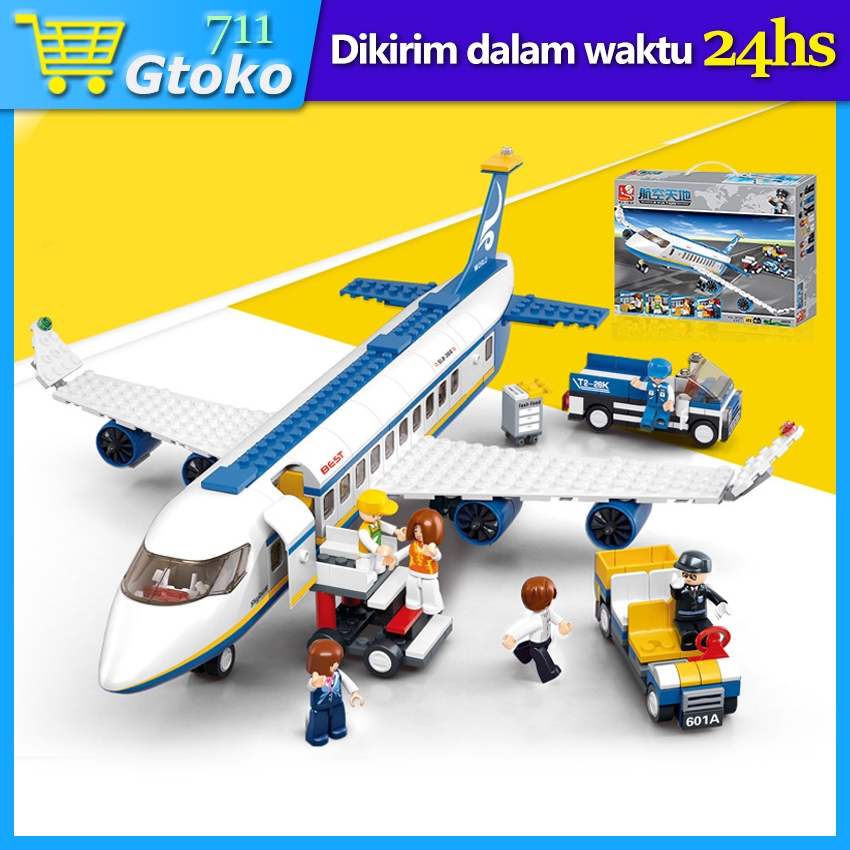 Jual Brick Sluban Aviation Pesawat Terbang Penumpang Airbus