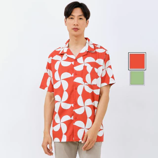 M231 Kemeja Pria Printing Hawaii Pendek 0150