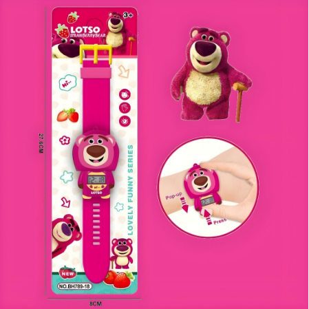 Jual Jam Tangan Anak Pencet Digital Sanrio Kuromi Lotso Stella Lou ...