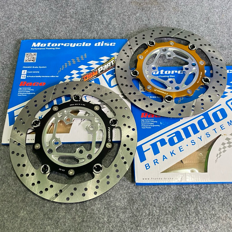 Jual Disc piringan FRANDO 260MM lubang 4 VARIO NOUVO MIO JUPITER MXKING ...