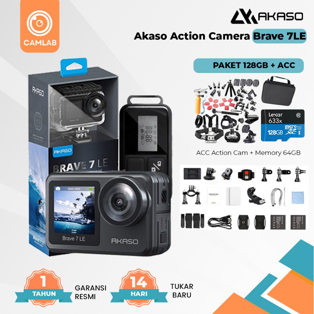 Jual AKASO Brave 7 LE 4K 30FPS Action Camera Shopee Indonesia