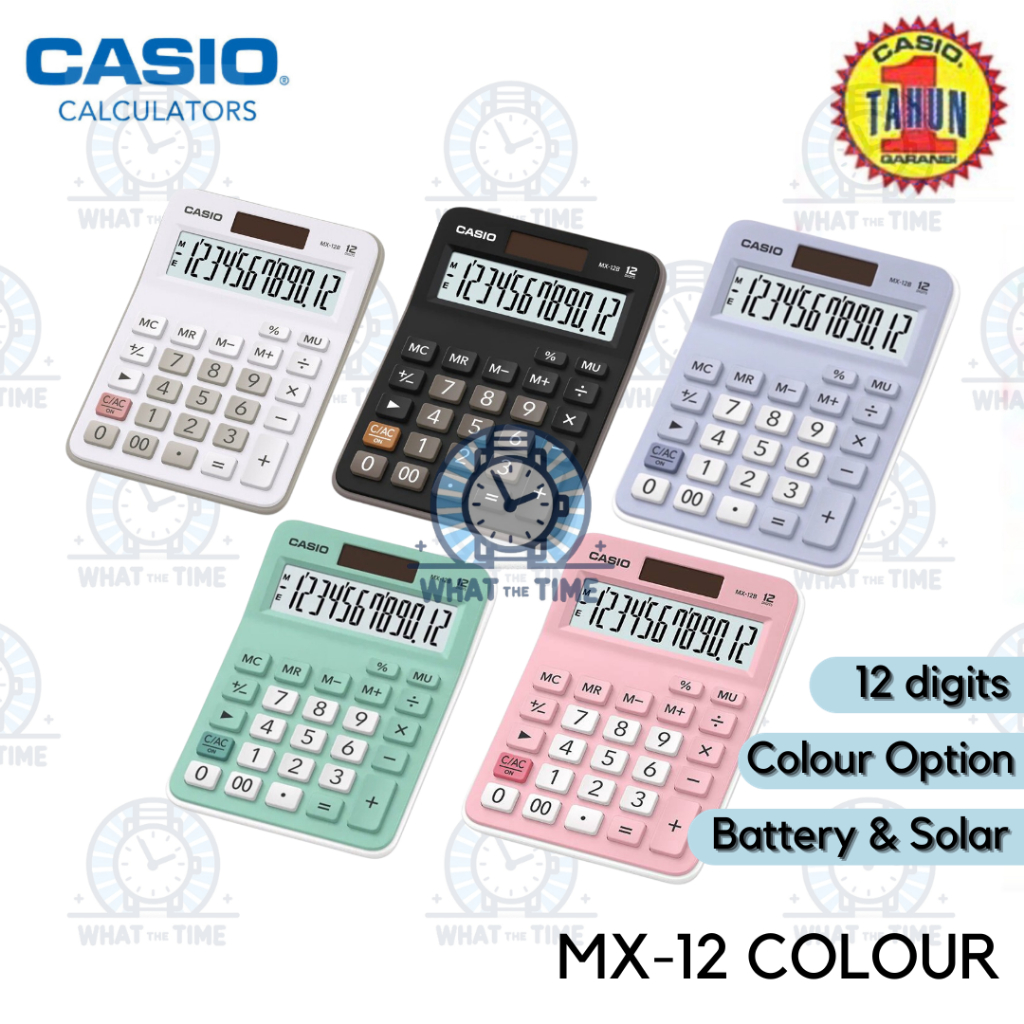 Jual WTT Kalkulator CASIO MX-12B Kalkulator MX 12 Meja/Office 12 Digit ...