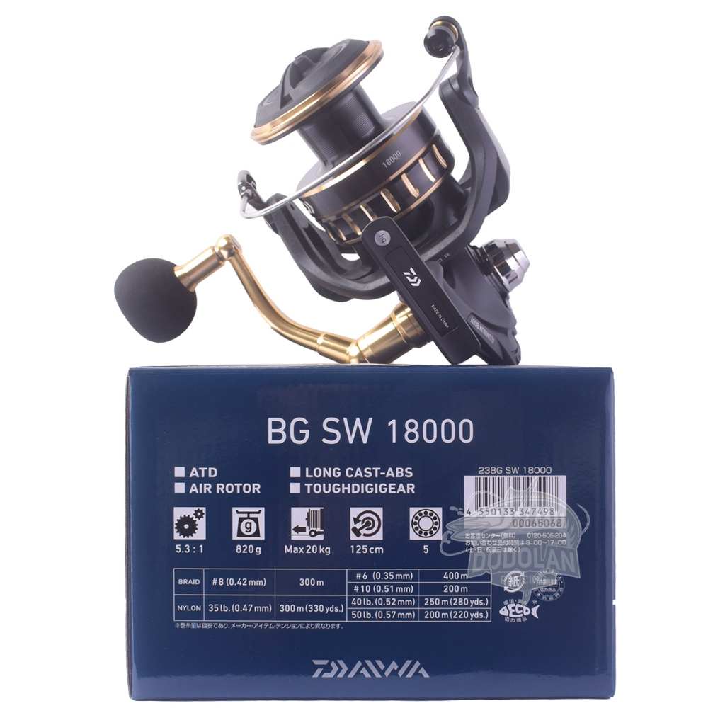 daiwa bg sw spinning reel 10000H (7474) coupled with a secure screw Daiwa BG SW 2023 -