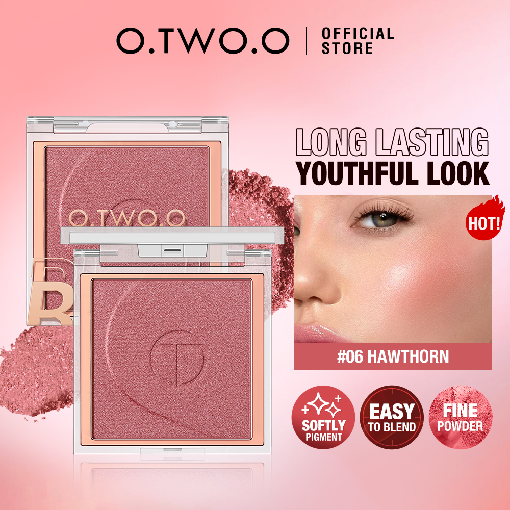 Jual O.TWO.O 6 Colors Blush Palette Face Makeup Powder High Pigment ...