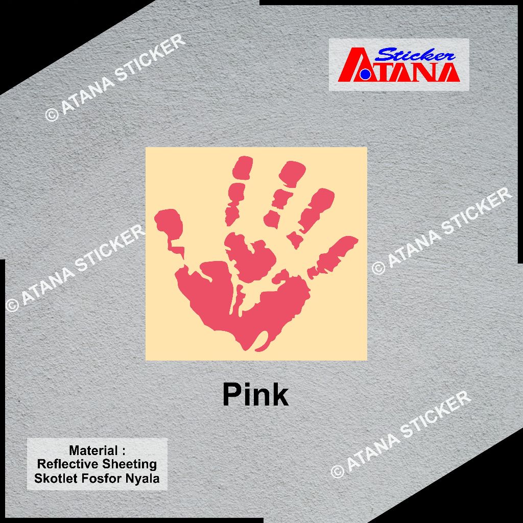 Jual Stiker Cutting Reflektif Jejak Tangan Handprint Mark Telapak Tanda ...