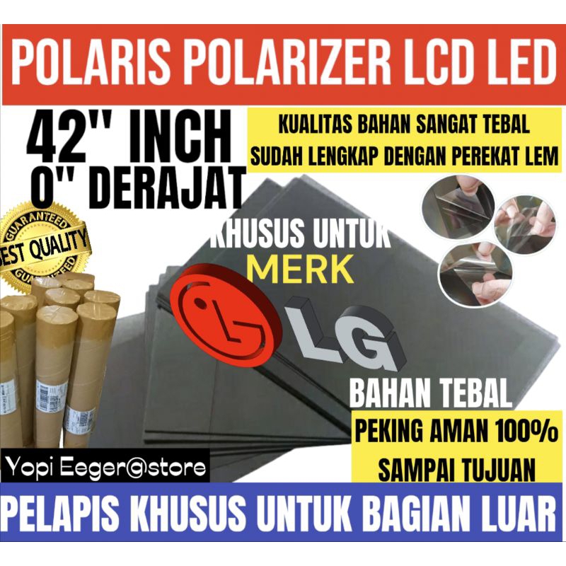 Jual Polaris Polarizer Lcd Led Lg Inch Derajat Lapisan Plastik