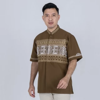 BENHILL Taqwa Koko Bordir Pria Pendek Coklat Tua 2526-27-28-41