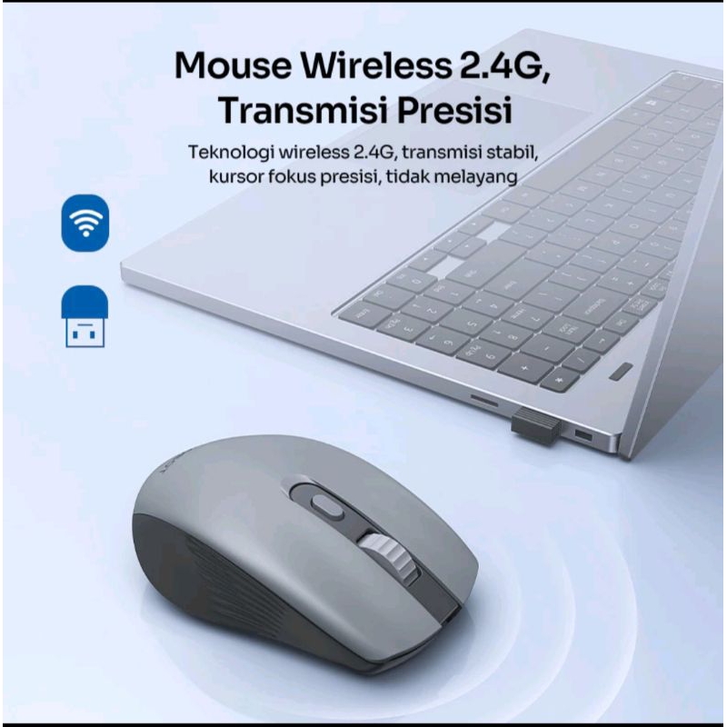 Jual Mouse Laptop Pc Silent Click,ROBOT ORIGINAL M370 6 Tombol Free ...
