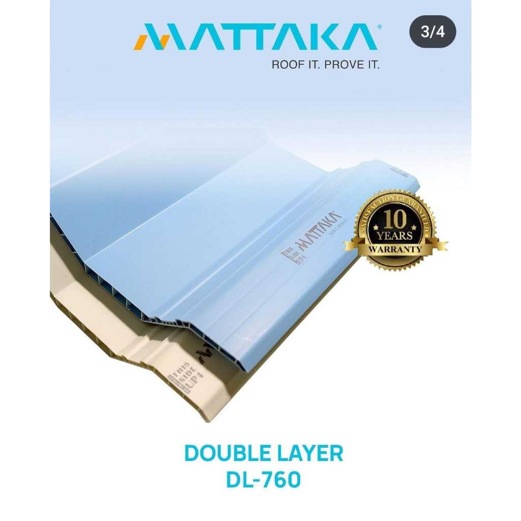 Jual MATTAKA Atap Upvc Double Layer 760 mm | Shopee Indonesia