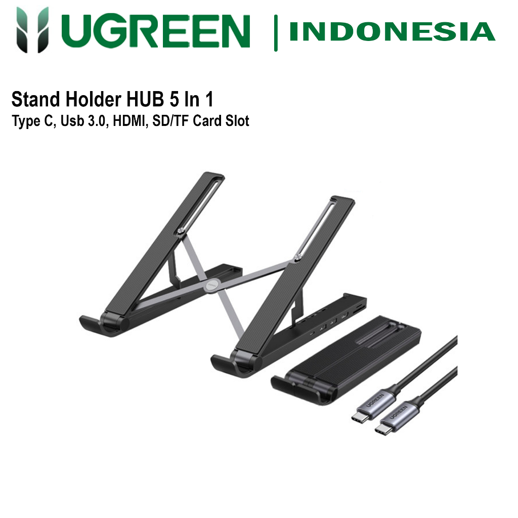Jual UGREEN XKIT Laptop Stand Docking Station USB 3.0 HDMI SD/TF 80551