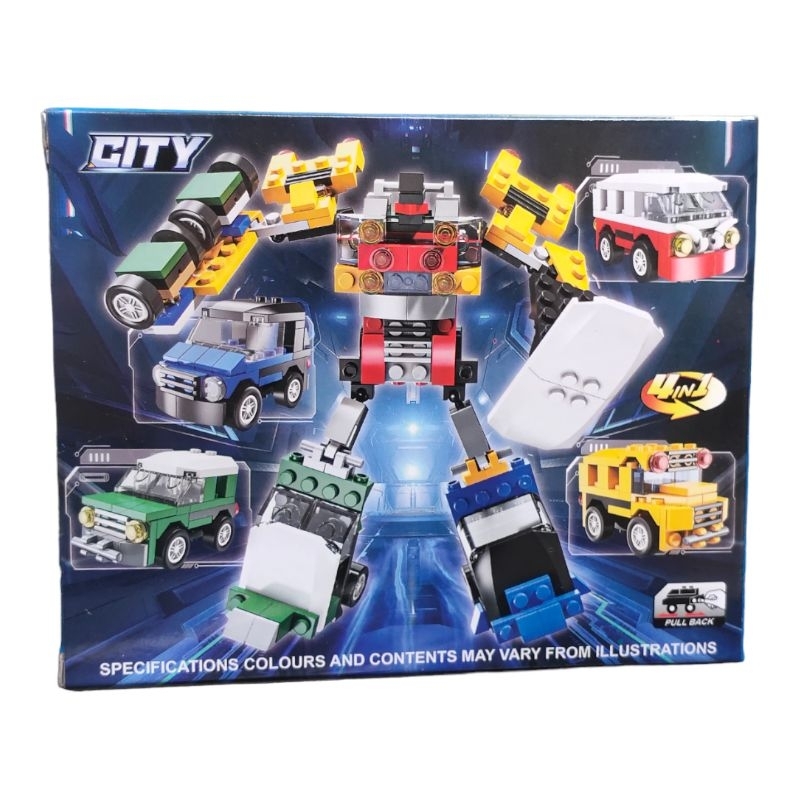 Jual Mainan Anak Robot Block Brick 4 In 1 Mobil Transformer | Shopee ...