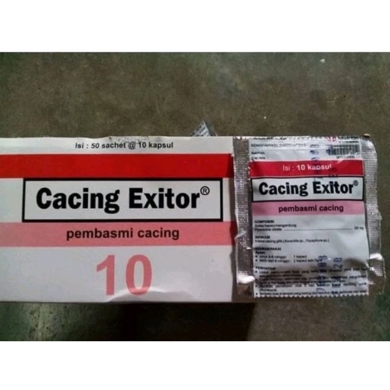 Jual Exitor obat cacing untuk ayam isi 10 kapsul | Shopee Indonesia