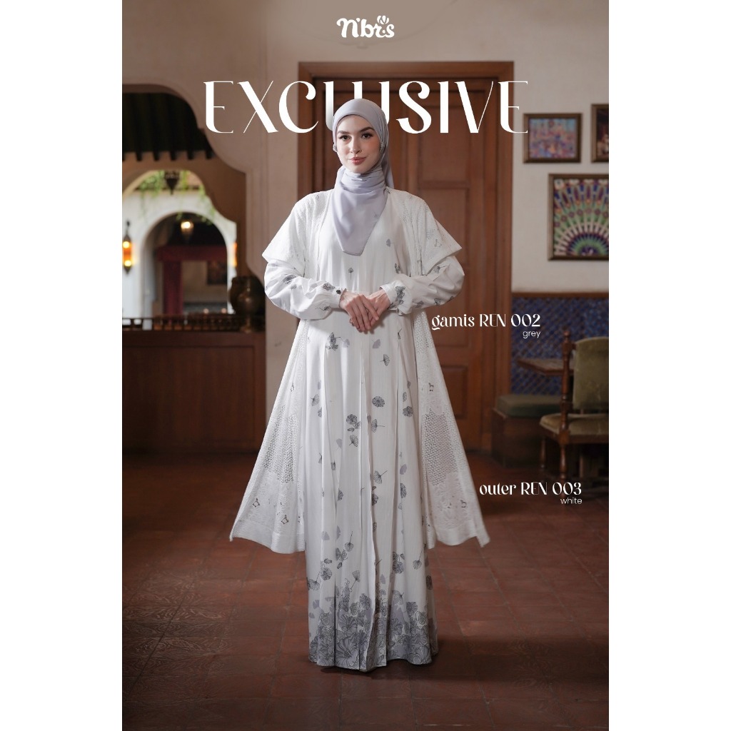 Jual Nibras EXCLUSIVE OUTER REN 03 WHITE & BLUE Bahan Lace Brookat ...