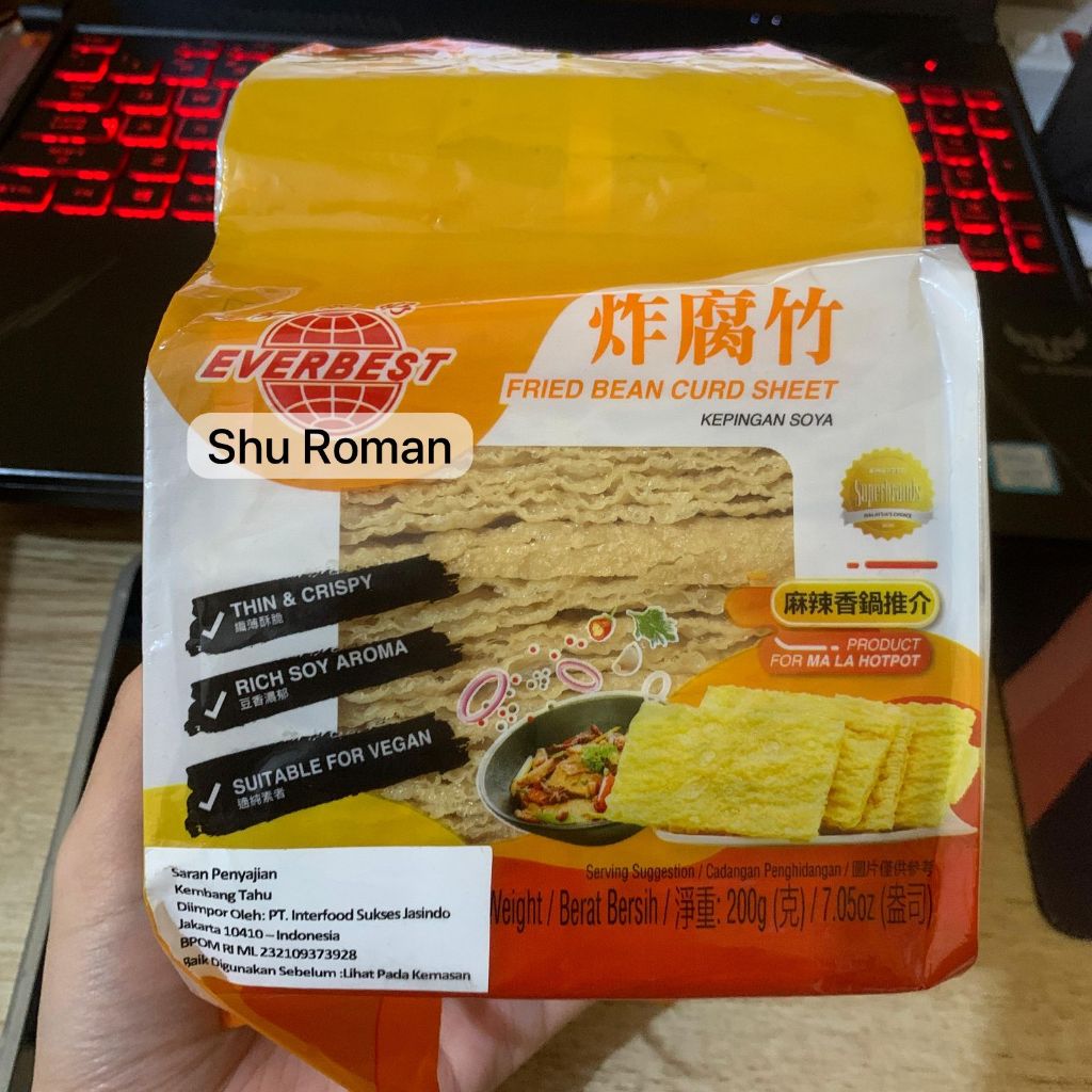 Jual Shu Roman B17 Kulit Tahu Steamboat Fried Bean Curd Skin Hotpot