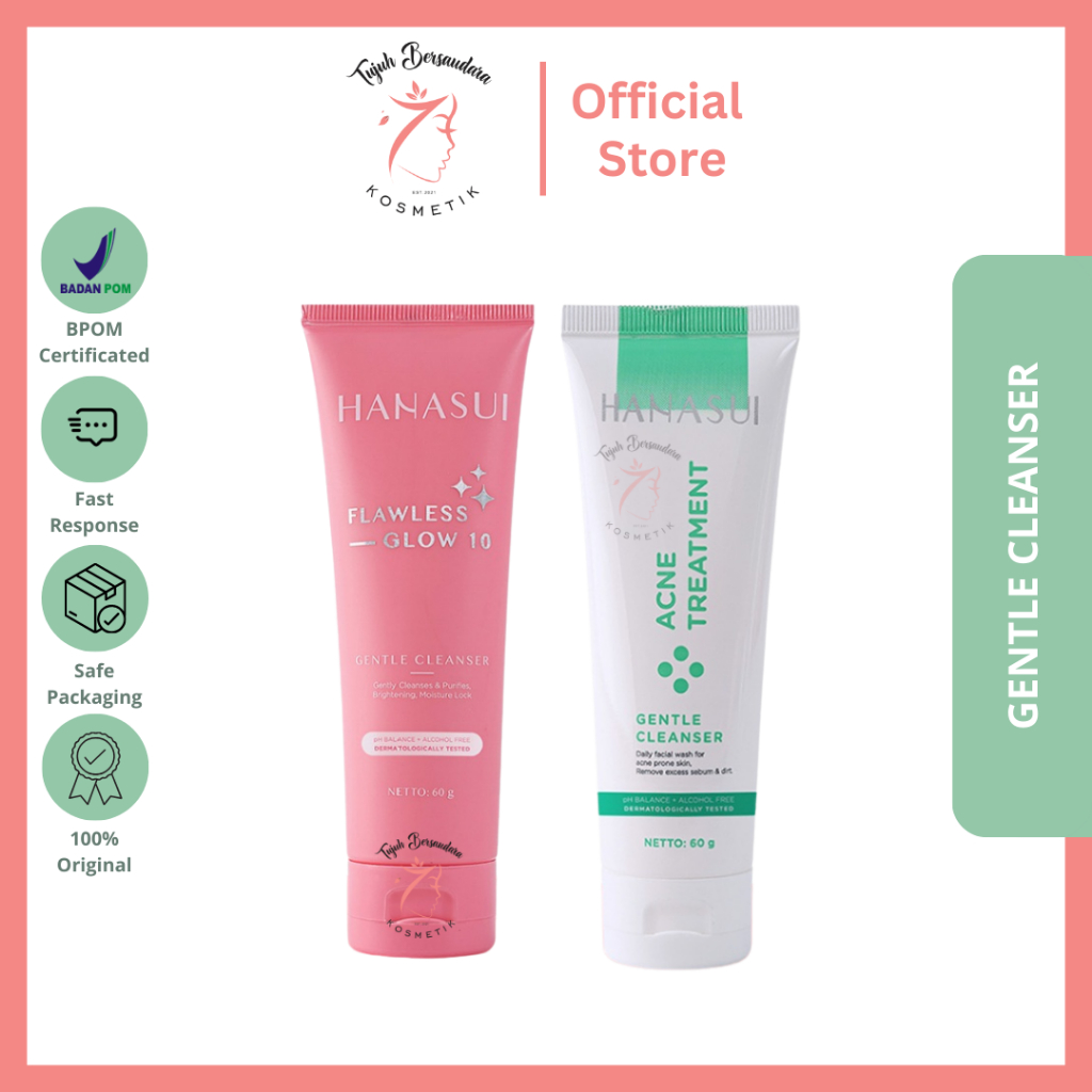 Jual Hanasui Flawless Glow 10 Gentle Cleanser | Acne Treatment Gentle