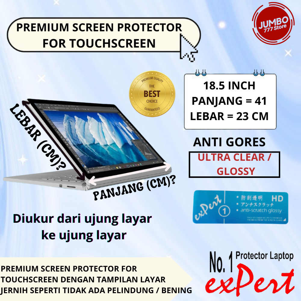 Jual SCREEN PROTECTOR PREMIUM UNTUK LAPTOP TOUCHSCREEN - ULTRA CLEAR ...