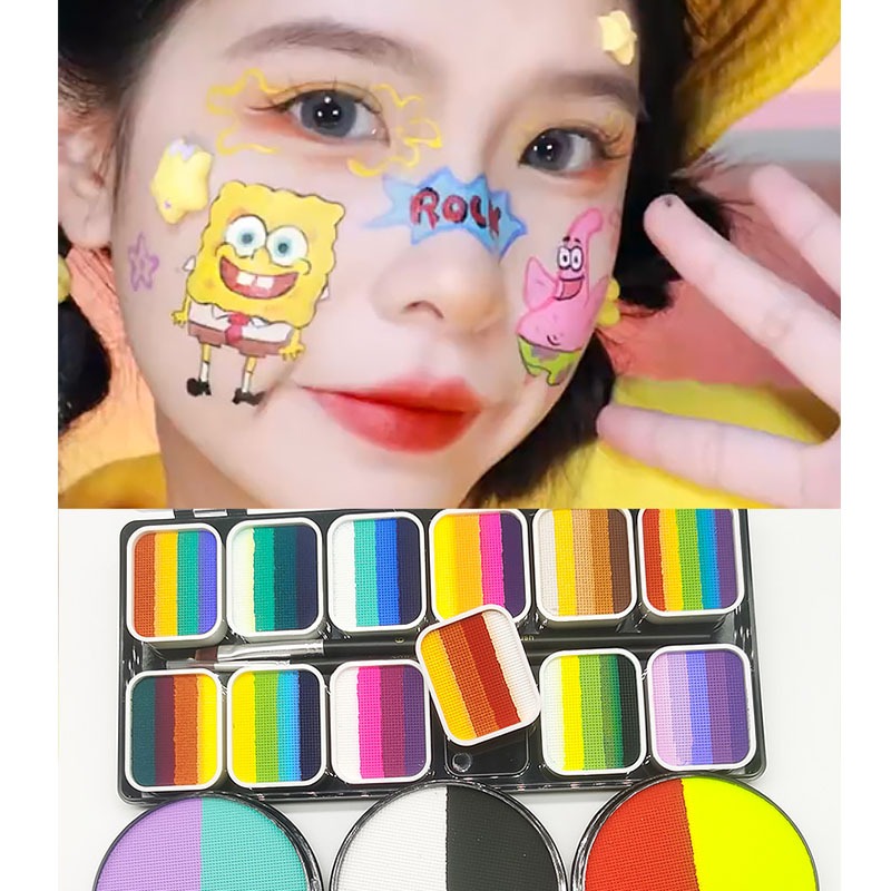 8pcs/set 10ml Face Body Fluorescent Paint Pigments Uv Color Makeup  Halloween Make Up Cosplay Glow In The Dark Body Paint Bulk - Body Paint -  AliExpress