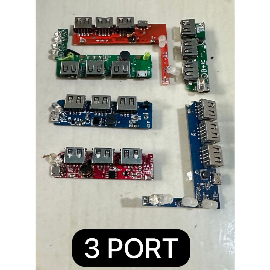 Jual PCB CHARGER MODUL MODULE POWERBANK 3 PORT B POWER BANK 3 PORT