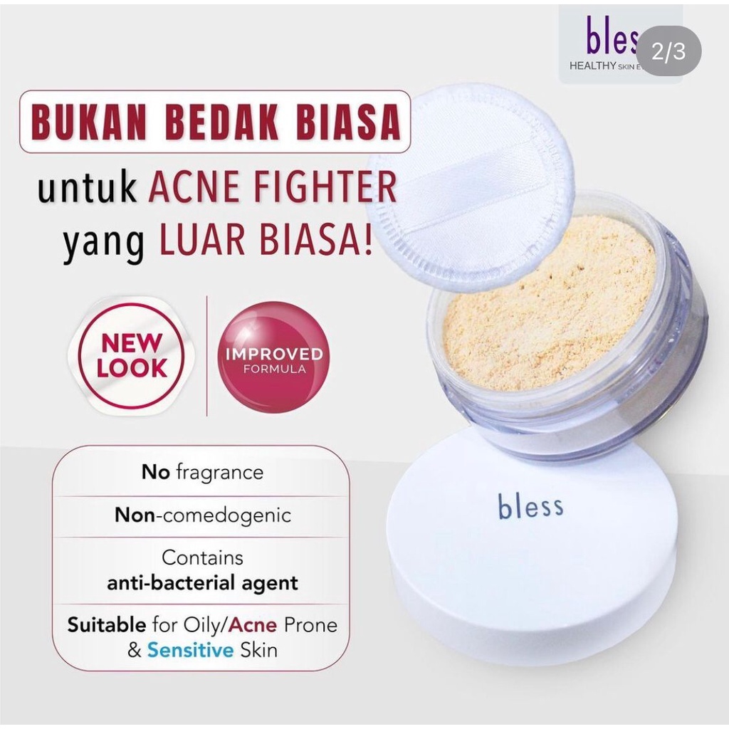 Jual BLESS - Refill Acne Face Powder 21gr All Tone - Wajah Berjerawat ...