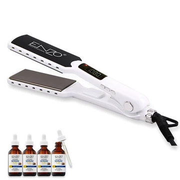 Catok ENZO Profesional EN 5050 COCONUT Titanium Ceramic Bonus 4pcs Serum Dr.Enzo Smoothing