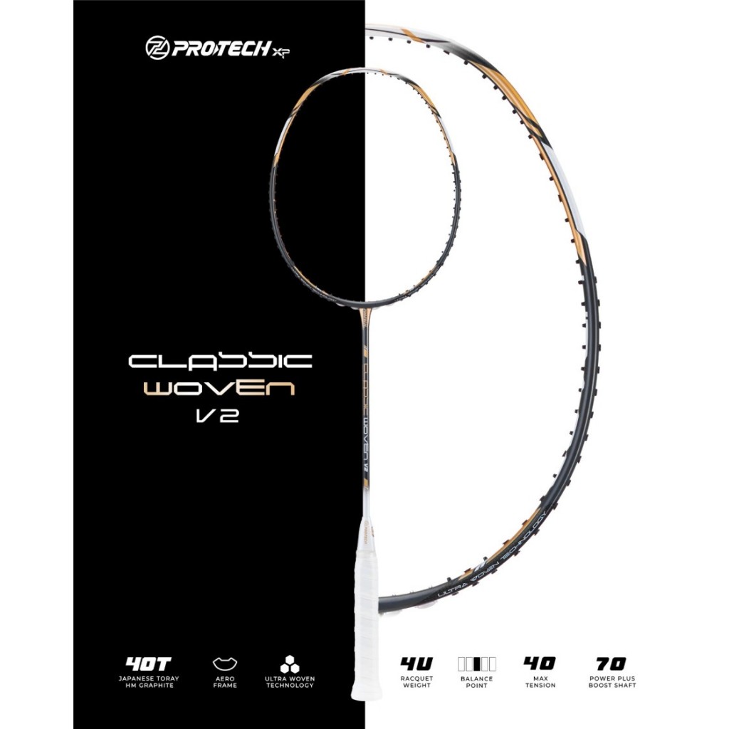 Jual RAKET BADMINTON PROTECH CLASSIC WOVEN V2 | 3UG1 | MAX 40 LBS ...