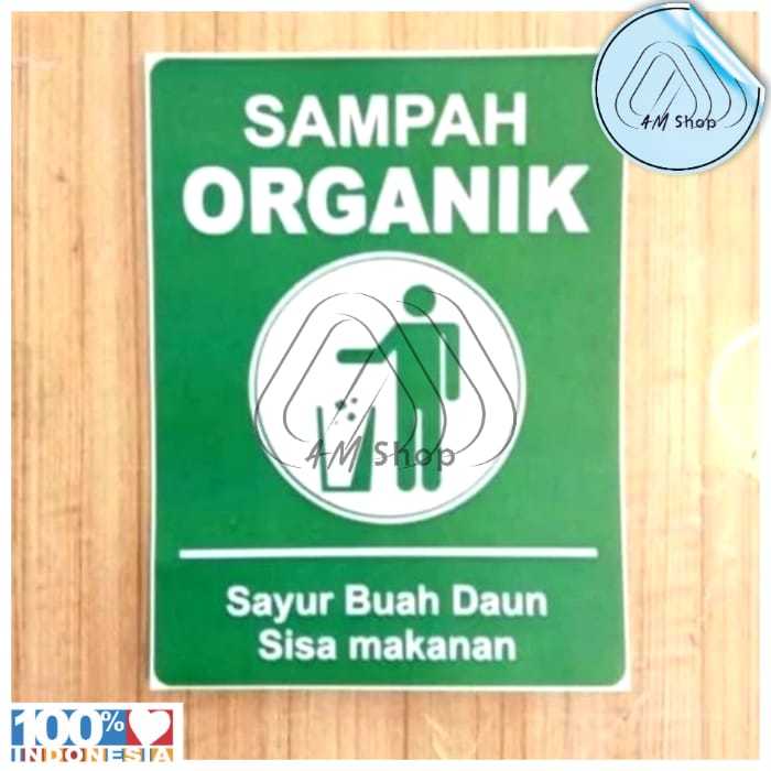 Jual Stiker Sampah Organik,anorganik Dan Sampah B3 Uk 15cm X 20cm ...