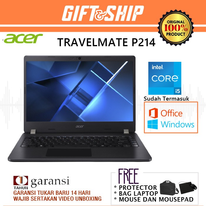 Jual ACER TRAVELMATE P214 | intel Core i5-1135G7 | RAM 16GB | SSD 512GB ...