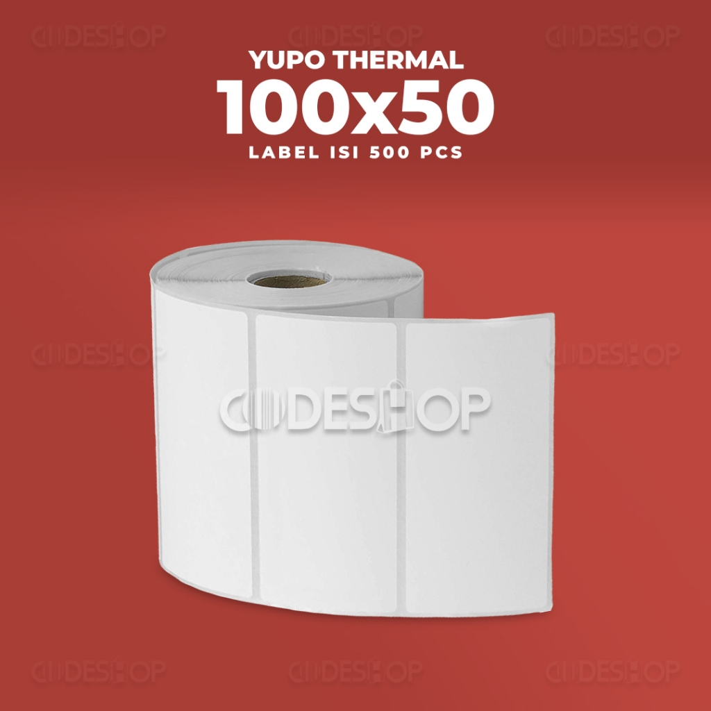 Jual Label Stiker Yupo Thermal 100x50 Sticker Barcode 100x50mm 100 x 50 ...