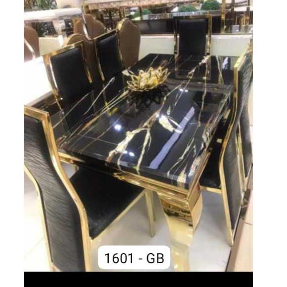 Jual Meja Makan Marmer Mewah / Dining Set 6 Kursi 1601 GB Shopee